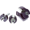 Grizzly H5551 - Panel Bit 3 Pc. Set w/ Undercutter, 1/2" Shank
