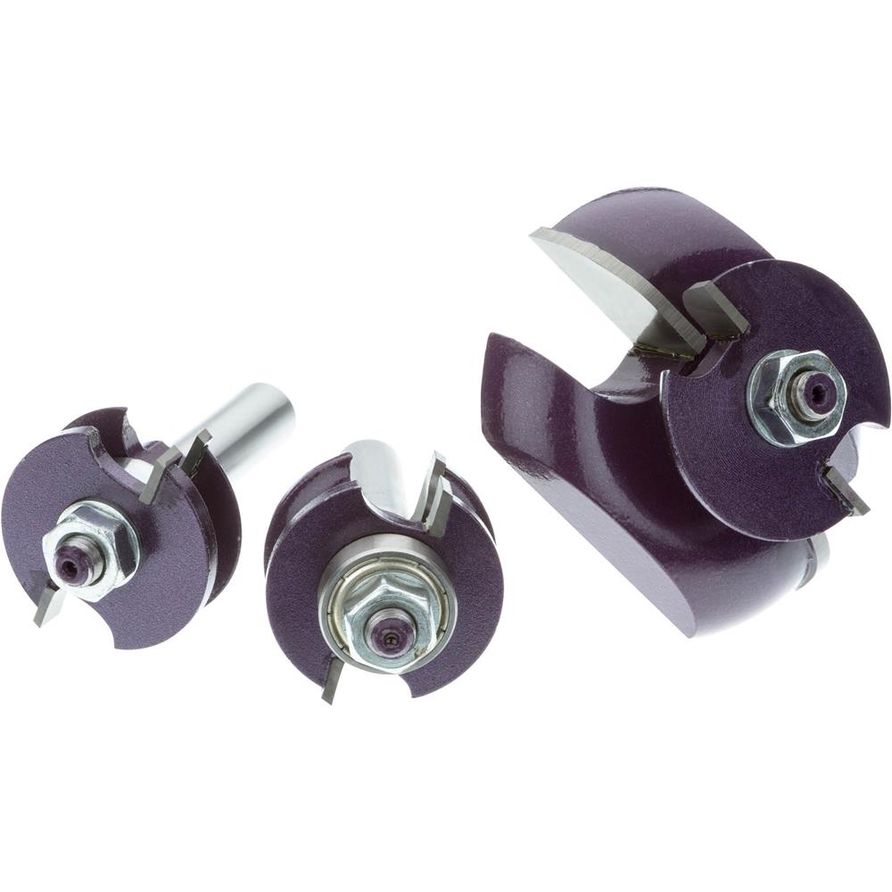 Grizzly H5551 - Panel Bit 3 Pc. Set w/ Undercutter, 1/2" Shank
