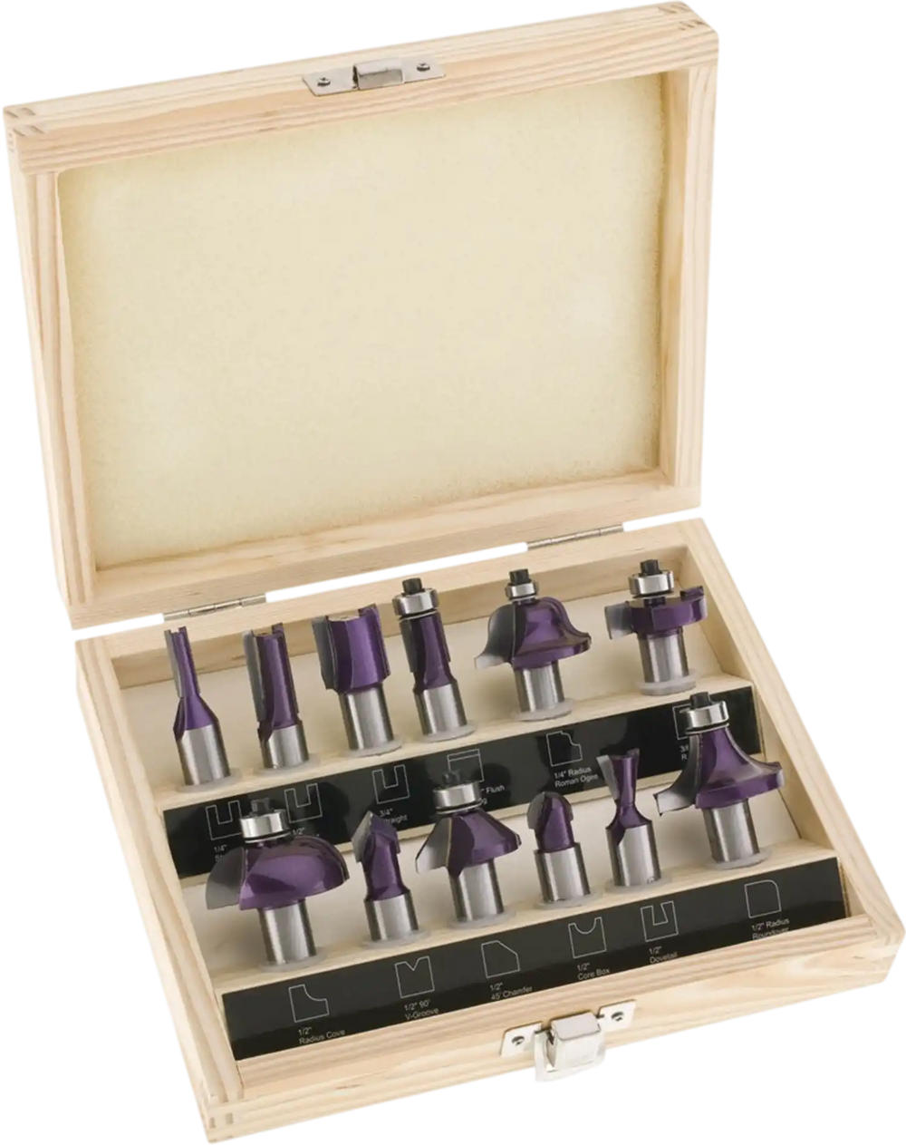 Grizzly H5561 - Router Bit 12-Pc. Set, 1/2" Shank