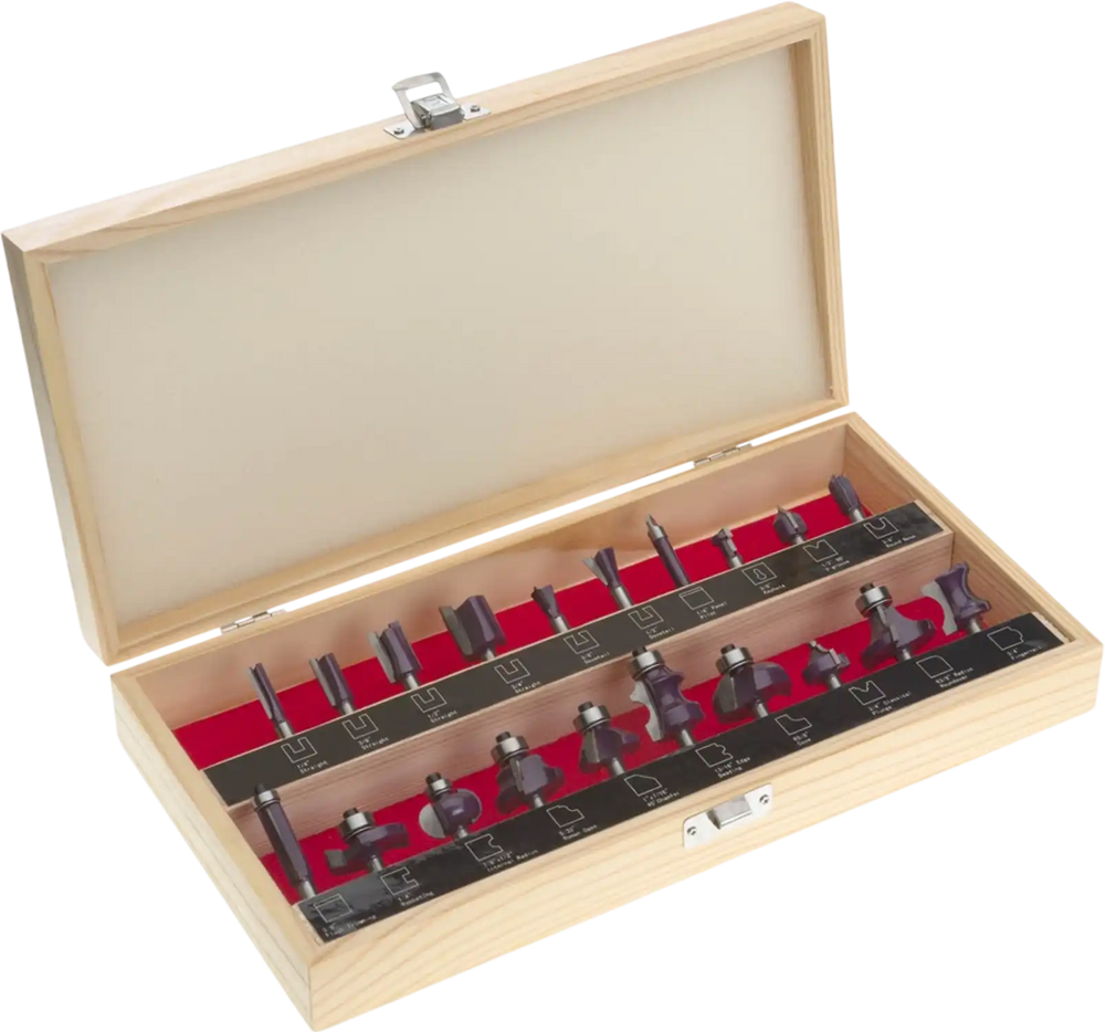 Grizzly H5599 - Router Bit 20 Pc. Set, 1/4" Shank