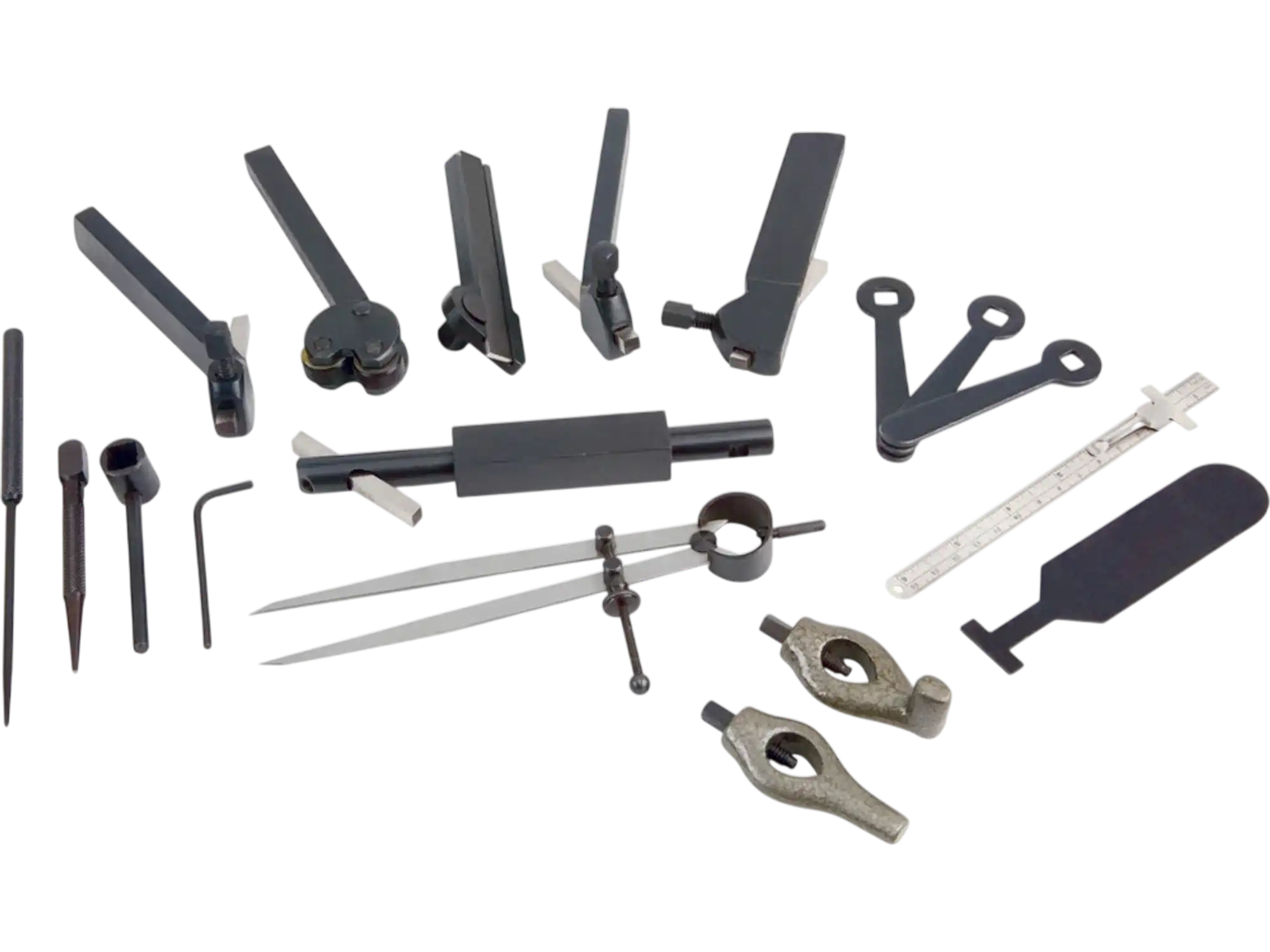 Grizzly H5868 Lathe Tool Post Set Metal Rocker Style Tool Kit 20 Pc New