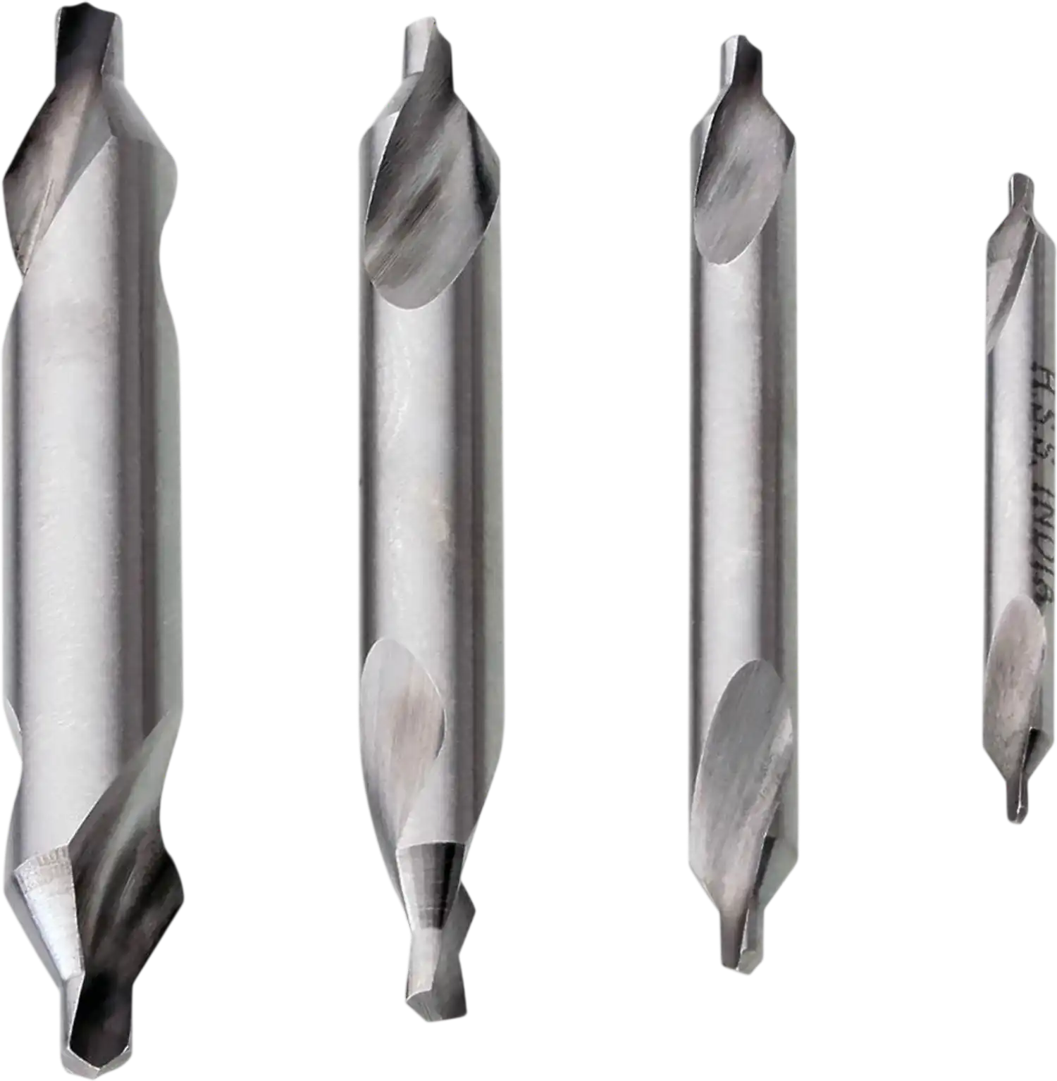 Grizzly H5930 Drill Bits 4 Pc Center Drill Set 60 Deg New