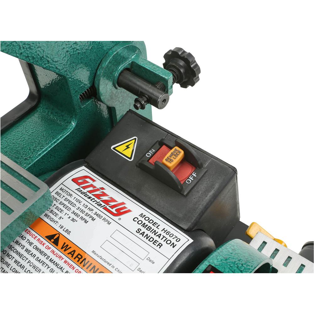 Grizzly H6070 - 1" x 30" Belt/5" Disc Combo Sander