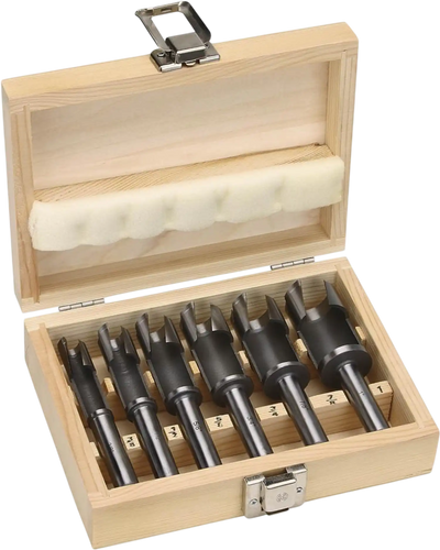 Grizzly H7693 Plug & Tenon Cutters Deep Plug Cutter 6 Pc Set New