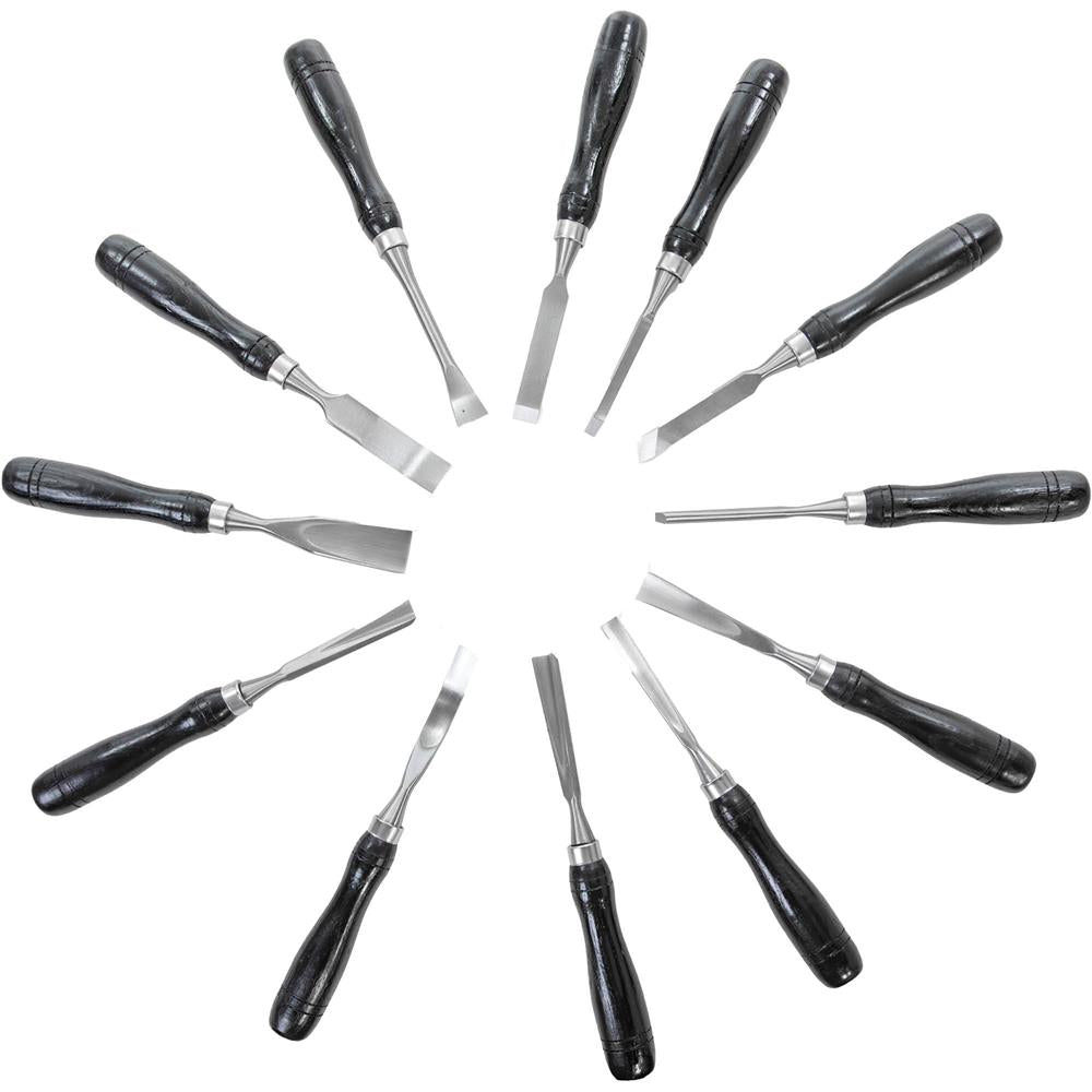 Grizzly H7923 - 12-Pc. Carving Chisel Set