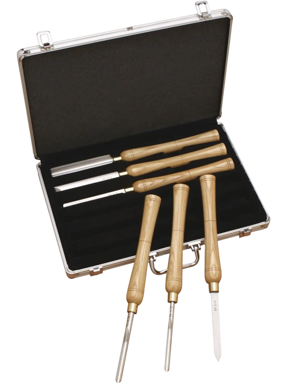 Grizzly H7924 - 6-Pc. Lathe Chisel Set in Aluminum Box