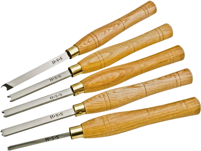 Grizzly H7941 Chisels & Gouges HSS Lathe Chisels 5 pc Set New
