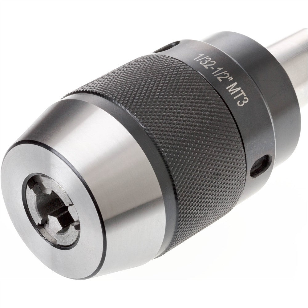 Grizzly H8261 - 1/32"-1/2" x MT #3 Keyless Drill Chuck with Integral Shank
