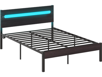 Costway Full Size Metal Bed Frame Platform w/ Charging Station 492185763 New
