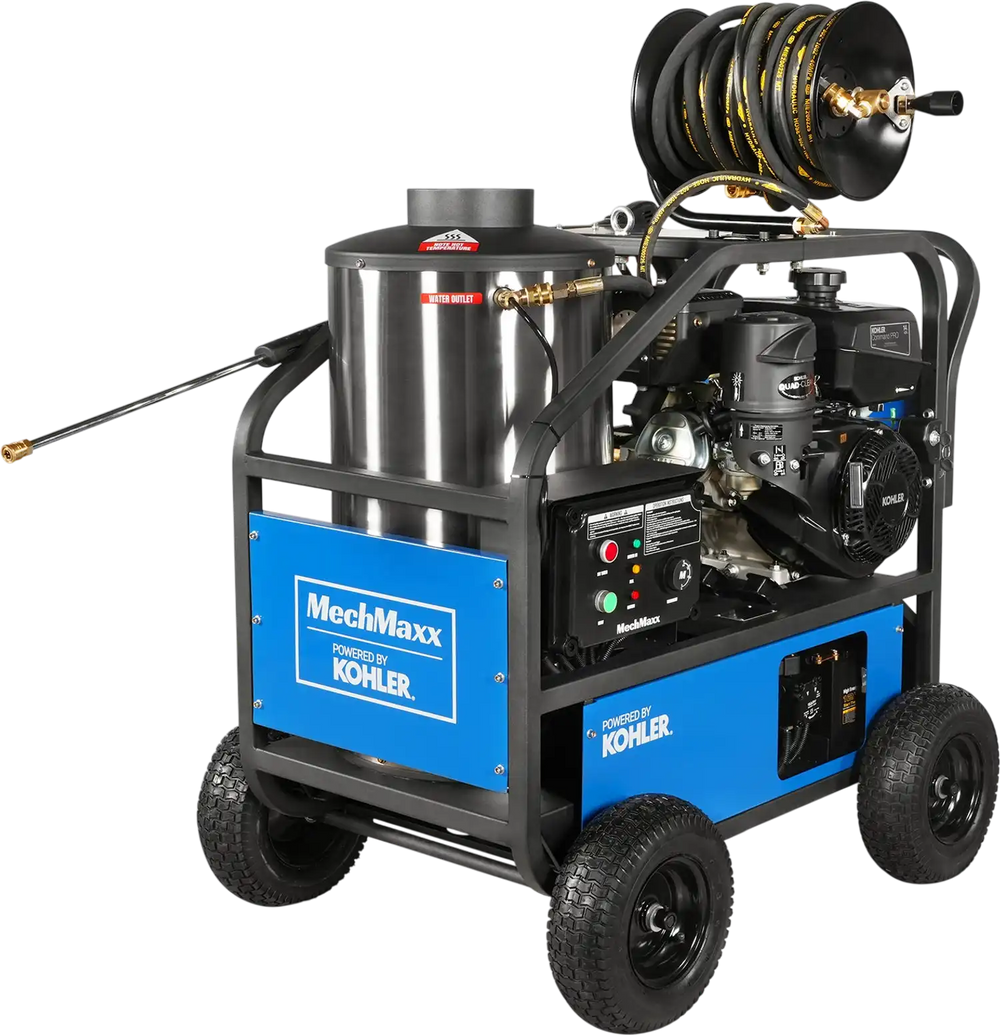 4000 PSI 4 GPM KOHLER E-Start Engine Hot Water Pressure Washer with Hose Reel,  HPW40K