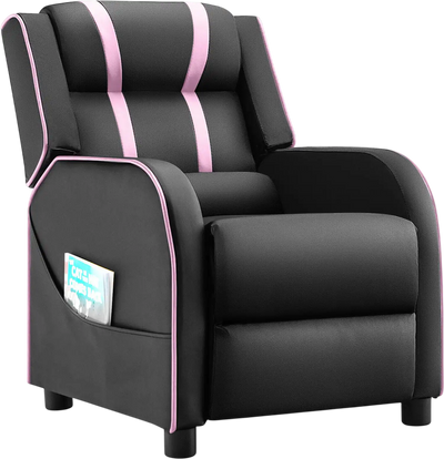 Costway Kids Recliner Chair w/ Side Pockets & Footrest 54279108 New