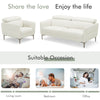 Modern white sofa set with adjustable headrests, perfect for small rooms and stylish living spaces.