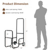 Firewood log cart carrier with sturdy steel frame, anti-slip wheels, and dimensions for easy log transport indoors and.