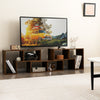 3 Pieces Console TV Stand for TVs up to 65 Inch with Shelves-Brown - Gallery View 1 of 10