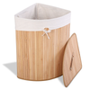 Corner Bamboo Hamper Laundry Basket-Natural - Gallery View 1 of 8