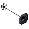 Fireplace poker from the 5-piece hearth tool set, featuring heavy-duty metal construction and a rustic powder-coated.