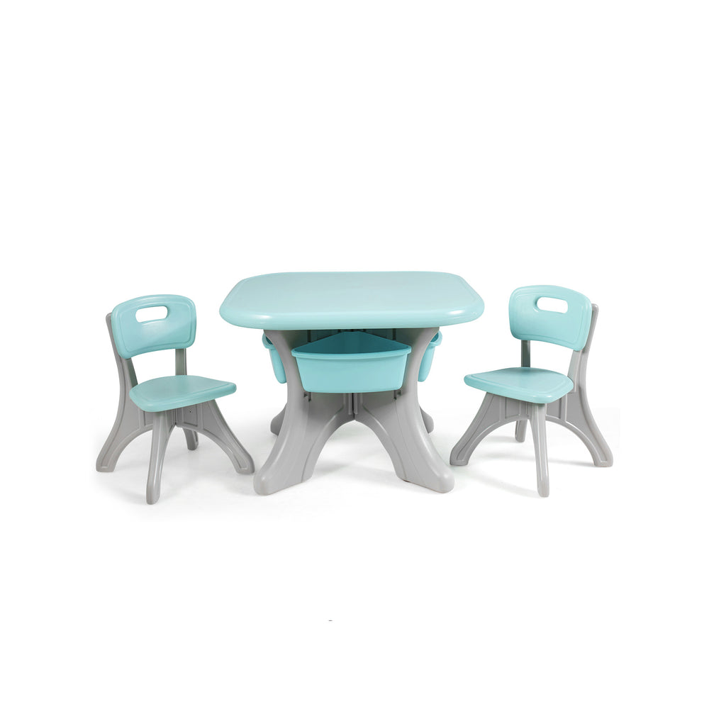Children Kids Activity Table & Chair Set Play Furniture W/Storage-Blue - Gallery View 1 of 13