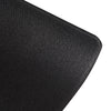 Textured black PVC mat close-up, 47 x 24 x 0.3 inches, ideal for home gym equipment, absorbs vibration and reduces.