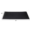 Thick black PVC equipment mat measuring 47 x 24 x 0.3 inches, ideal for gym use and protecting floors from damage.