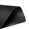 Textured black PVC mat showcasing its surface detail, ideal for gym equipment use and floor protection.