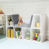 6-Cubby Kid Storage Bookcase Cushioned Reading Nook-White - Gallery View 1 of 12