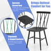 Set of 2 modern dining chairs with ergonomic backrest and curved seat design for optimal comfort and support.
