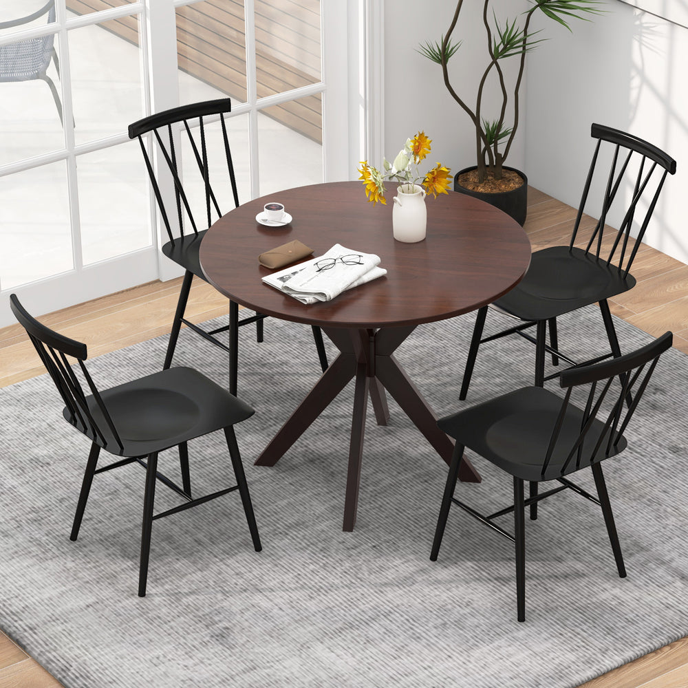 Modern dining chairs with backrest, made of premium steel, ergonomic design, suitable for dining or living room use.