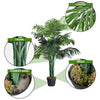 3.5 feet artificial Areca palm tree with realistic leaves, cement base, and moss, ideal for home or office decor.