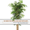 5-foot artificial bamboo silk tree with 8 trunks and 1095 leaves, ideal for indoor-outdoor decoration without.