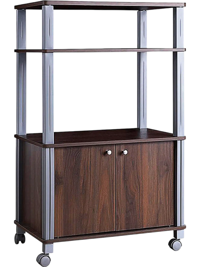 Costway Rolling Kitchen Baker's Rack Cabinet 2-Tier Shelf 45307621 New