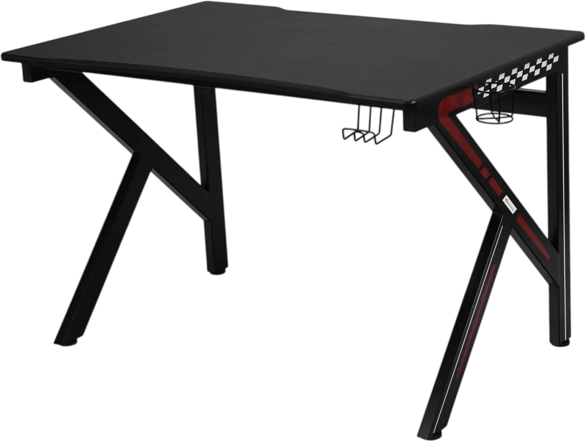 Costway K-Shaped Gaming Desk Cup Holder Headphone Hook 12896730 New