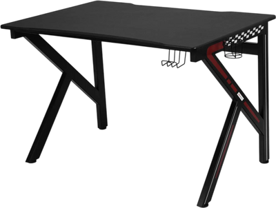 Costway K-Shaped Gaming Desk Cup Holder Headphone Hook 12896730 New