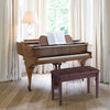 Solid Wood PU Leather Piano Double Duet Keyboard Bench-Brown - Gallery View 1 of 9