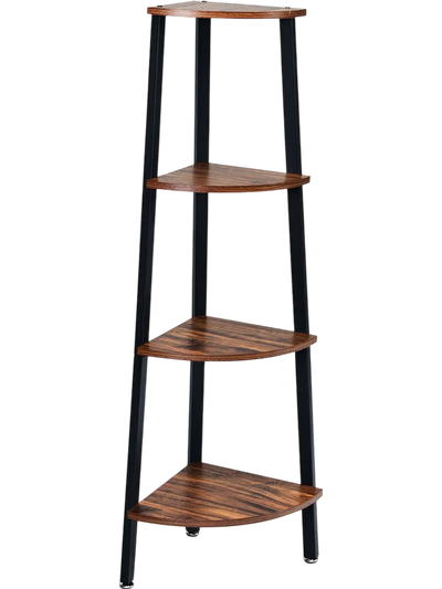 Costway 4-Tier Multipurpose Corner Shelf Bookcase 62185439 New