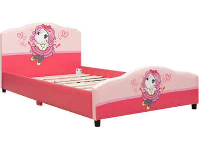 Costway Kids Upholstered Platform Toddler Bed 54720316 New