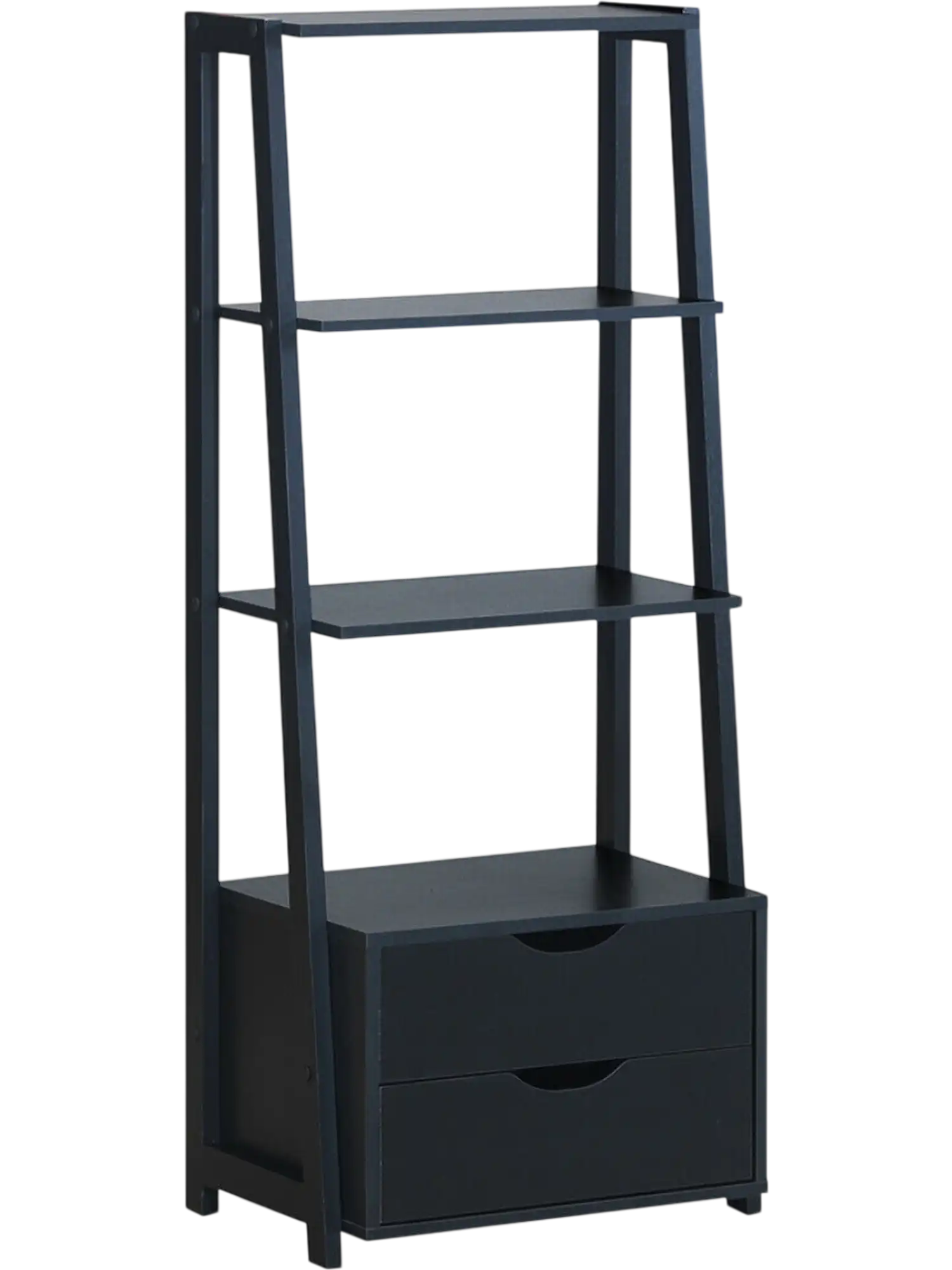 Costway 4-Tier Ladder Bookshelf Storage Display w/ 2 Drawers 35102479 New
