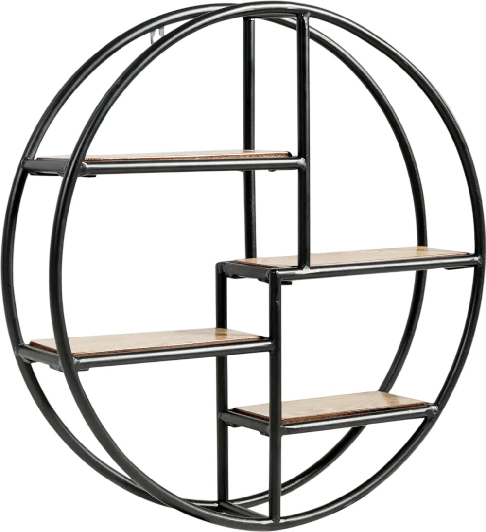 Hanging Storage Shelf Circular Wall-Mounted 4-Tier Rack