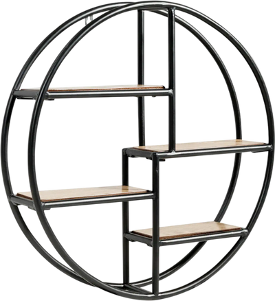 Costway Circular Wall-Mounted 4-Tier Hanging Storage Shelf Bookcase 56702981 New