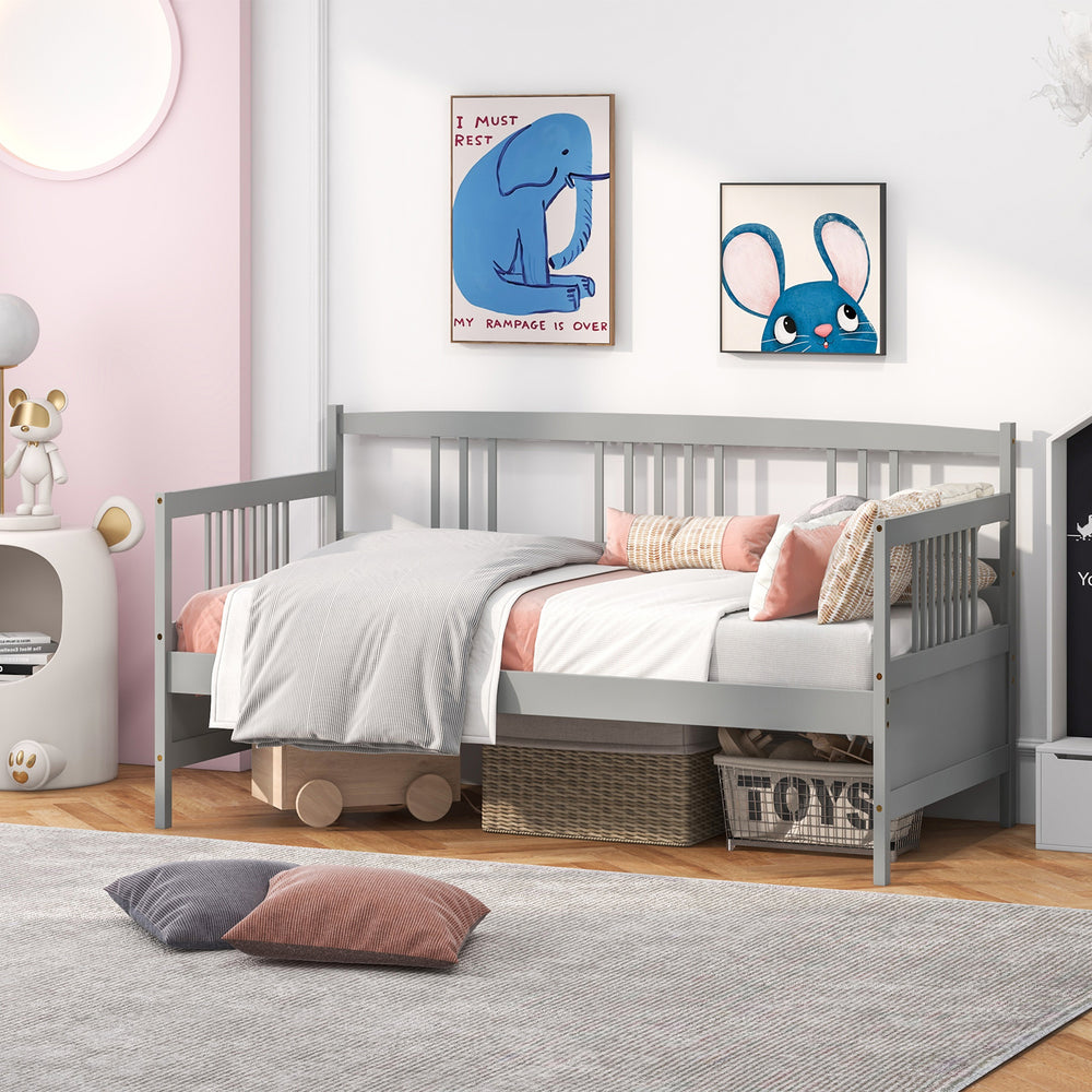 Costway Twin Size Daybed Frame with Wooden Slats Support New