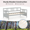 Costway Twin Size Daybed Frame with Wooden Slats Support New
