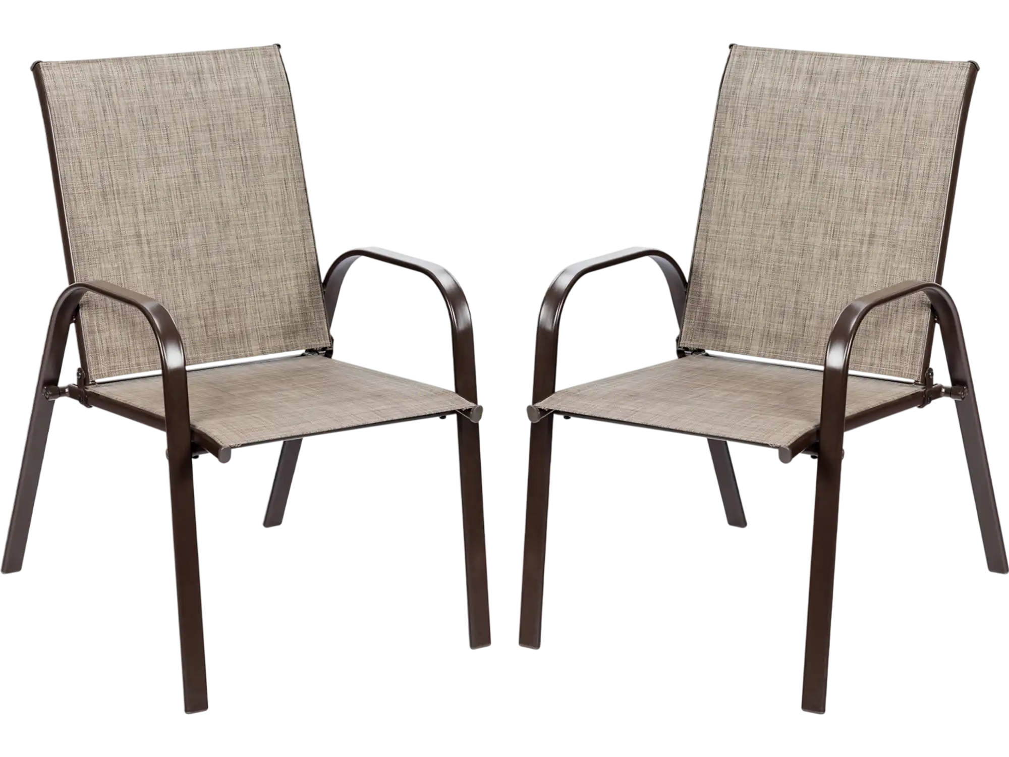 Costway 2-Pc Patio Outdoor Dining Chairs with Armrests 81926753 New