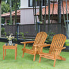 Costway Adirondack Chair Set with Widened Armrests and Side Table New