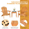 Costway Adirondack Chair Set with Widened Armrests and Side Table New