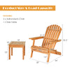 Costway Adirondack Chair Set with Widened Armrests and Side Table New