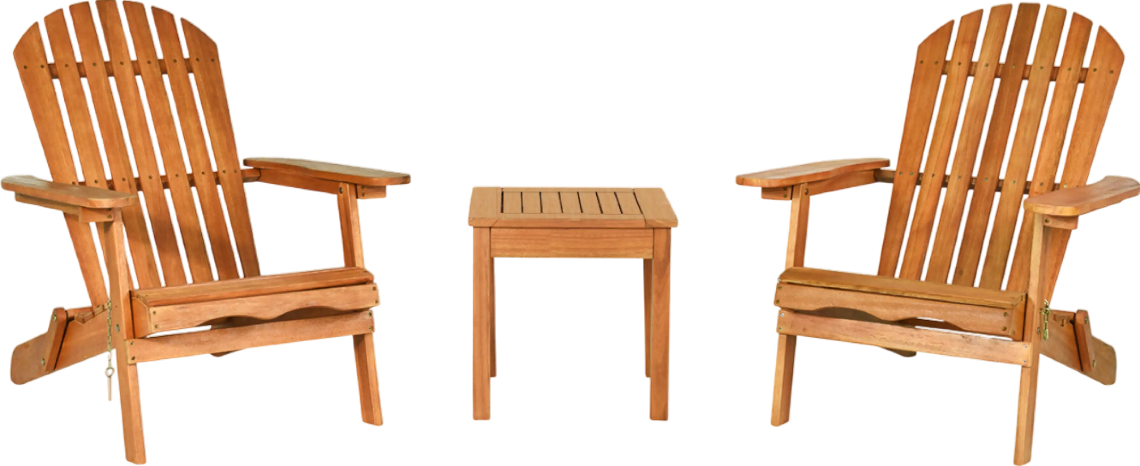 Costway Adirondack Chair Set with Widened Armrests and Side Table 25897401 New