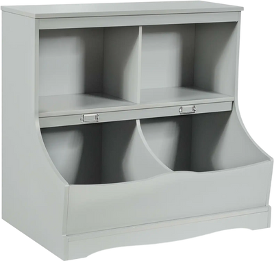Costway Kids 3-Tier Bookcase Storage Organizer 54387629 New