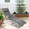 Adjustable Outdoor Lightweight Folding Chaise Lounge Chair with Pillow-Gray - Gallery View 1 of 9