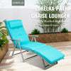 Adjustable Outdoor Lightweight Folding Chaise Lounge Chair with Pillow-Blue - Gallery View 1 of 9