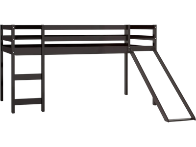Costway Twin Low Loft Bed Frame w/ Slide Wood 97051486 New