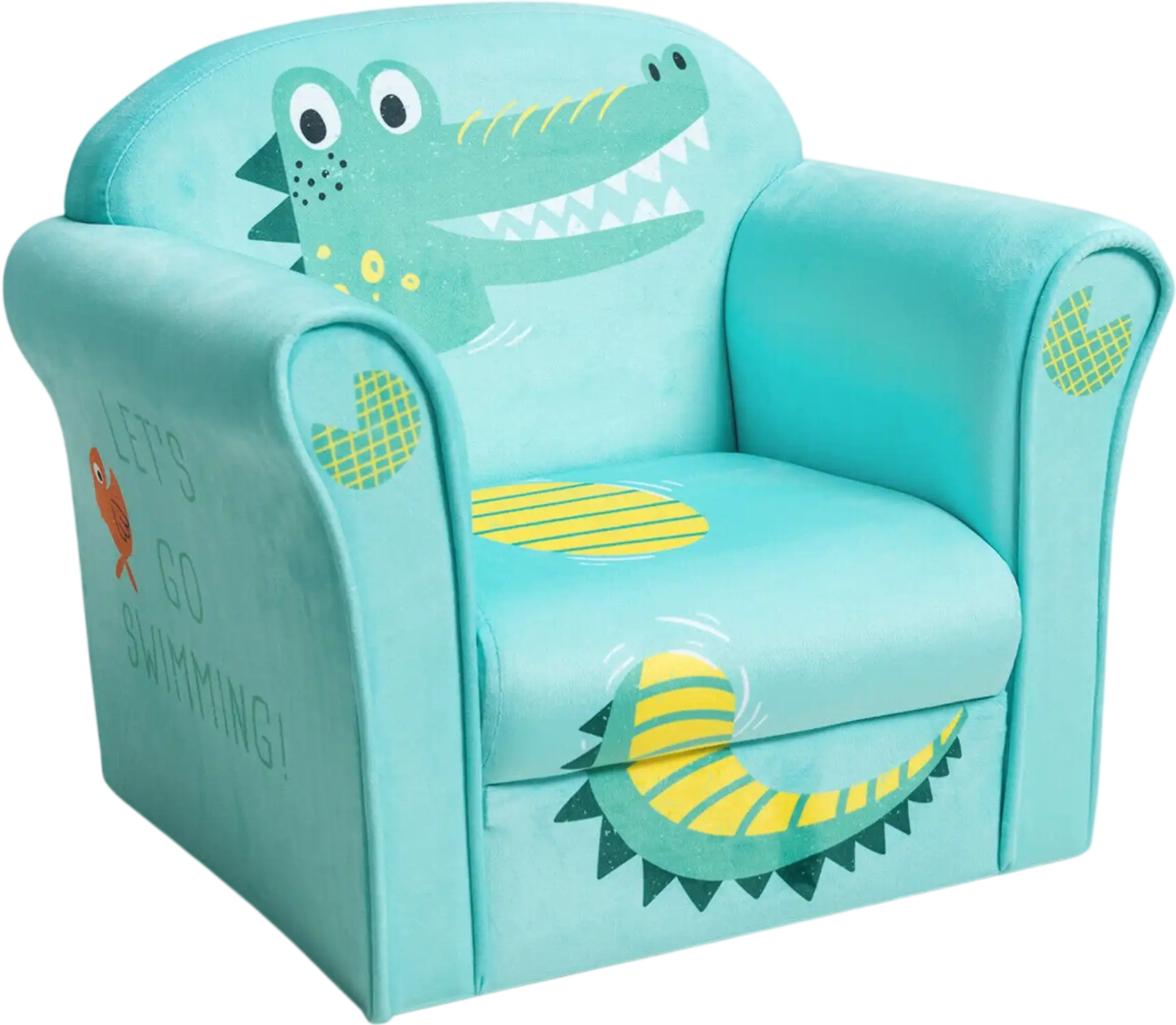 Costway Kids Upholstered Sofa Armchair w/ Armrest Elephant Astronaut Crocodile Lion 89523674 New